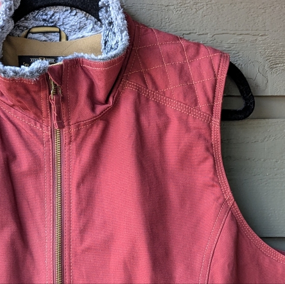 Noble Outfitters Canvas Vest Burgundy Red Size XXL - Picture 2 of 10